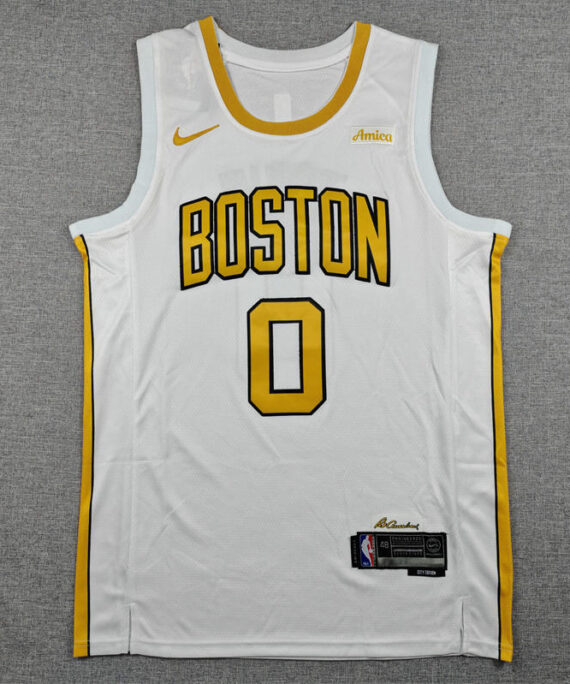 Jayson Tatum Basketball Jersey#0 Boston Celtics White City Edition 2026 Amica