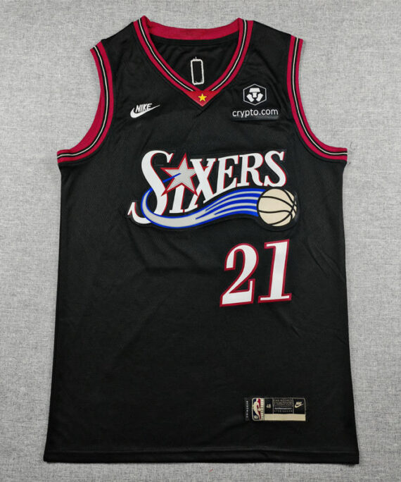 Joel Embiid Basketball Jersey#21 Philadelphia 76ers 2026 Black Classic Edition