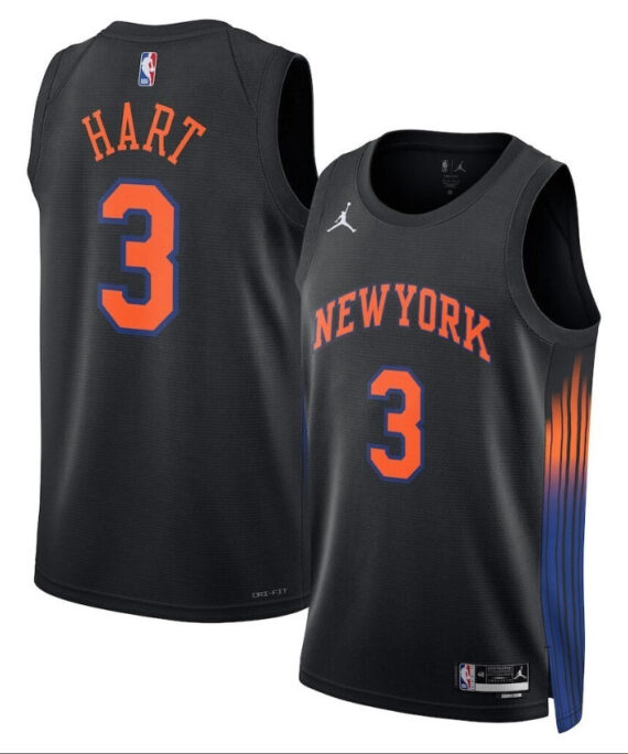 Josh Hart Basketball Jersey#3 New York Knicks Black 2026
