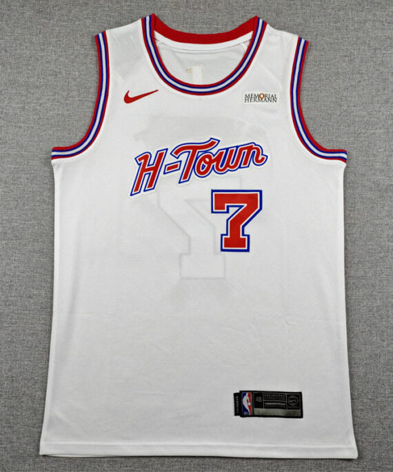 Kevin Durant Basketball Jersey#7 Houston Rockets 2026 White City Edition Embroidered