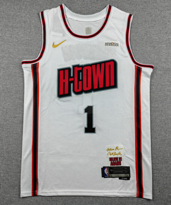 Klay Thompson Basketball Jersey#1 Houston Rockets 2025 White City Edition