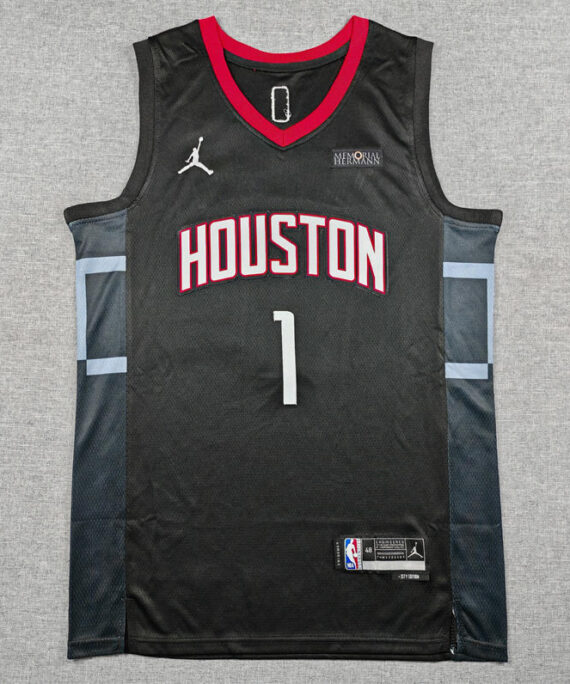 Klay Thompson Basketball Jersey#1 Houston Rockets 2025 Black