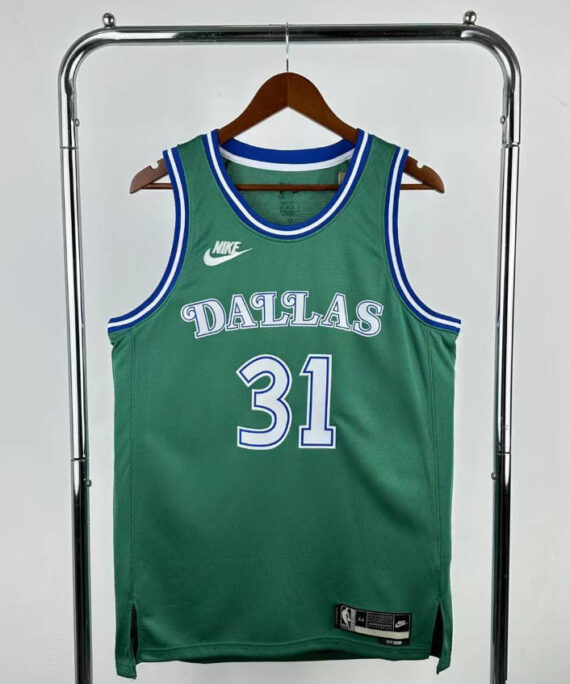 Klay Thompson Basketball Jersey#31 Dallas Mavericks Green Retro