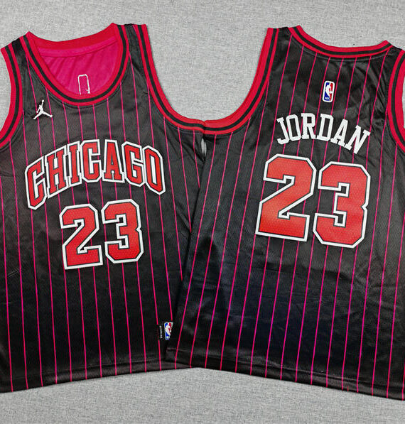 Michael Jordan Basketball Jersey#23 Chicago Bulls 2026 Black Statement Edition Kids