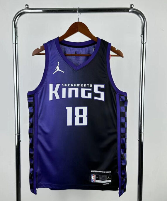 Russell Westbrook Basketball Jersey#18 Sacramento Kings Black Purple