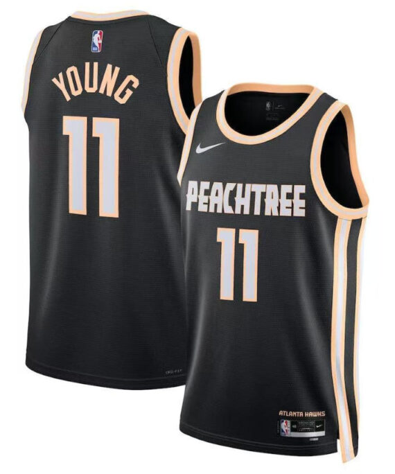 Trae Young Basketball Jersey#11 Atlanta Hawks 2026 Black City Edition