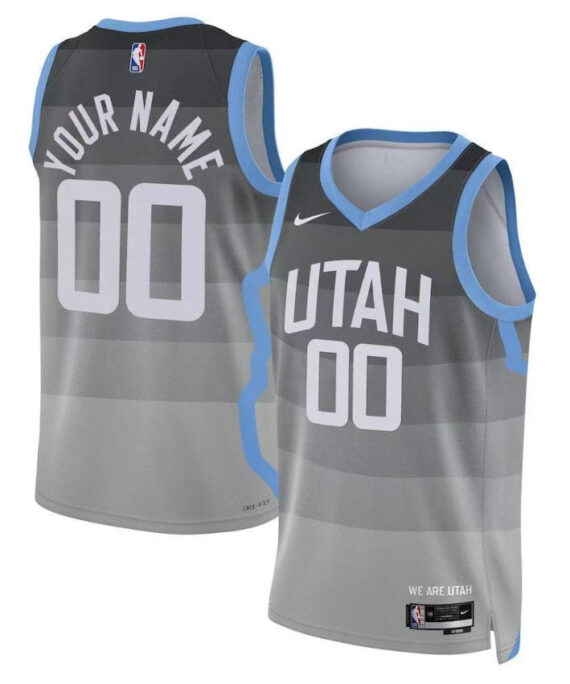 Utah Jazz 2026 Gray City Edition(Customizable)Basketball Jersey