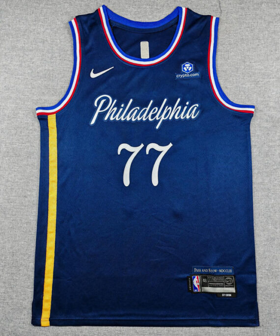 V.J.Edgecombe Basketball Jersey#77 Philadelphia 76ers 2026 Blue City Edition
