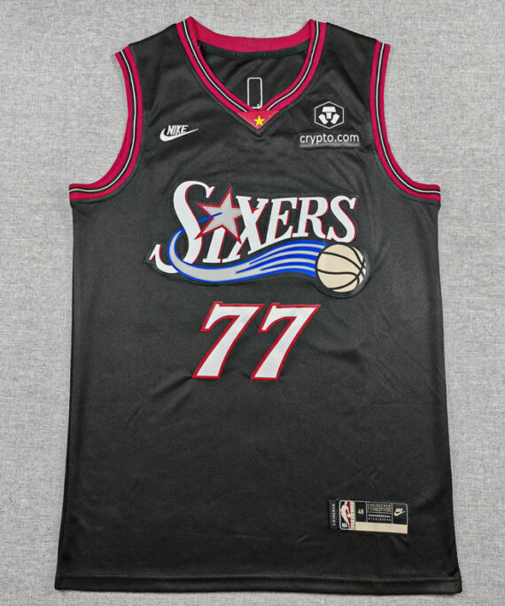 V.J.Edgecombe Basketball Jersey#77 Philadelphia 76ers 2026 Black
