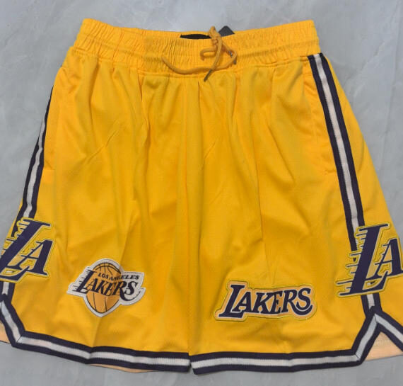 Los Angeles Lakers Basketball Shorts NBA Yellow