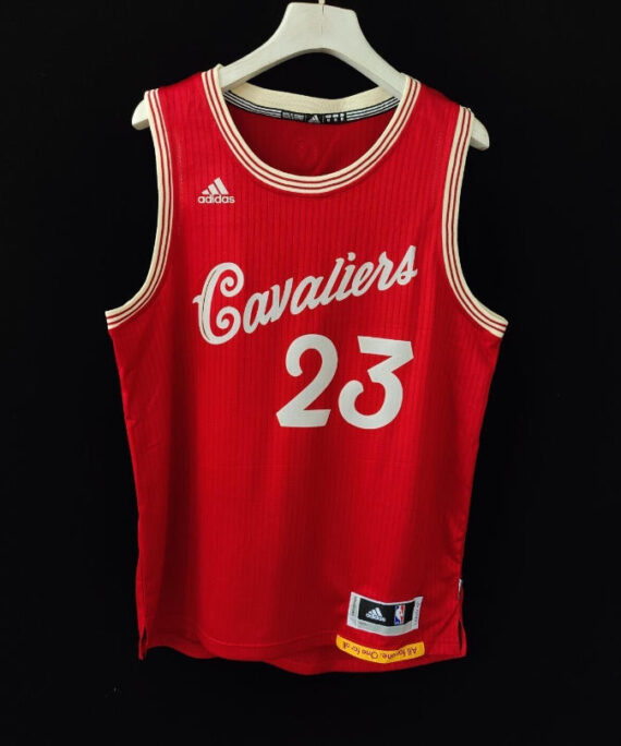 LeBron James Basketball Jersey #23 Cleveland Cavaliers Hardwood Classic 2015 Red Navidad