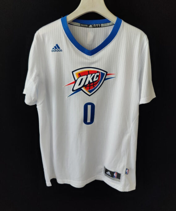 Russell Westbrook Basketball Jersey #0 Oklahoma City Thunder Con Mangas White