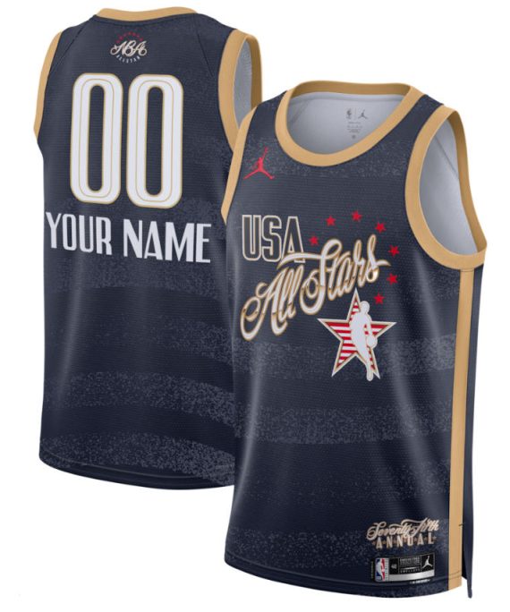 (Alta Calidad) All-Star 2026 Swingman Blue Basketball Jersey (Personalizable)