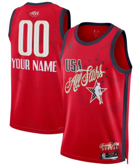 (Alta Calidad) All-Star 2026 Swingman Red Basketball Jersey (Personalizable)