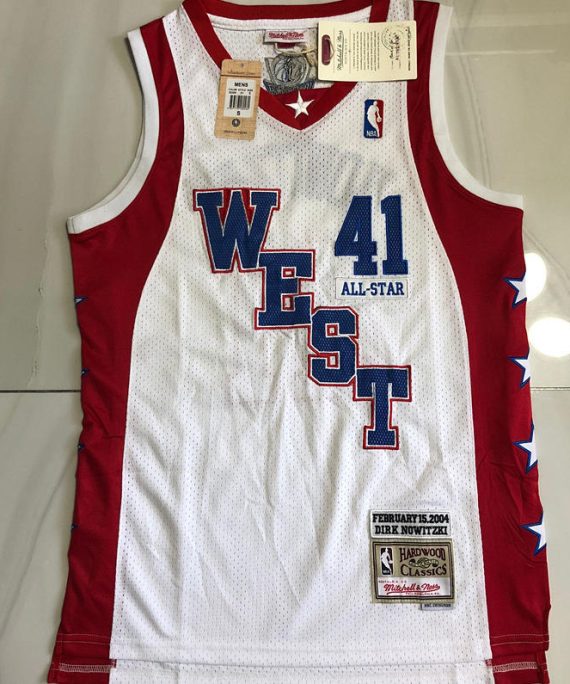 (Alta Calidad) Dirk Nowitzki Basketball Jersey #41 All-Star 2004