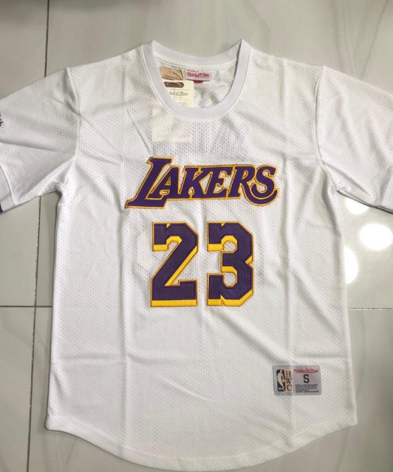(Alta Calidad) LeBron James Basketball Jersey #23 Los Angeles Lakers Retro White