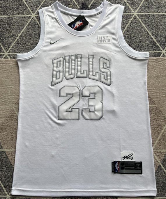 Michael Jordan Basketball Jersey #23 Chicago Bulls City Edition White