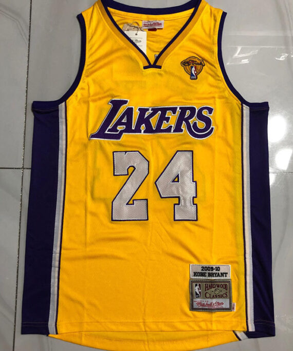 (High Quality) Kobe Bryant Basketball Jersey #24 Los Angeles Lakers 2009 10 Yellow