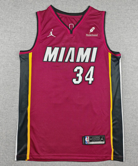 Giannis Antetokounmpo Basketball Jersey #34 Miami Heat Red Robinhood